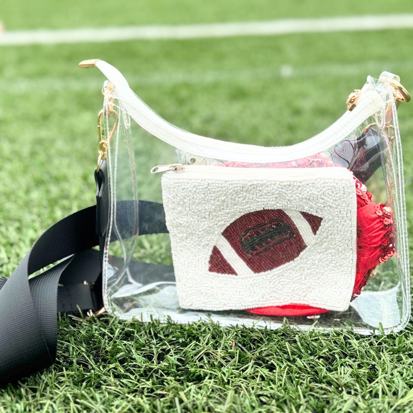 Clear Stadium Bag, Clear Approved Bag, Game Day Bag, Clear Crossbody Bag