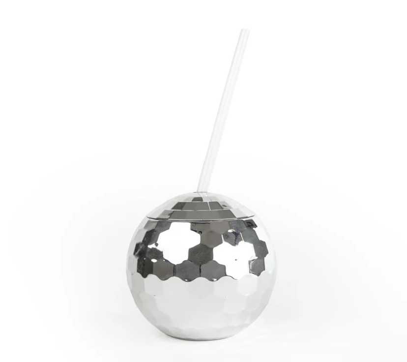Silver Disco Ball Drink Tumblers