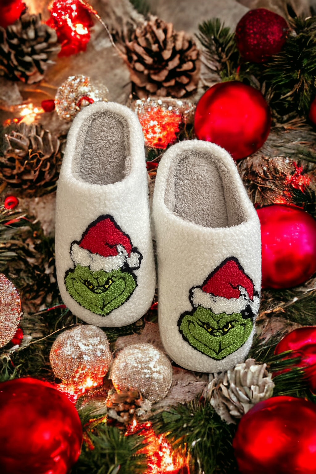 Christmas Slippers, Reindeer Slippers, Santa Slipper, Grinch Slippers