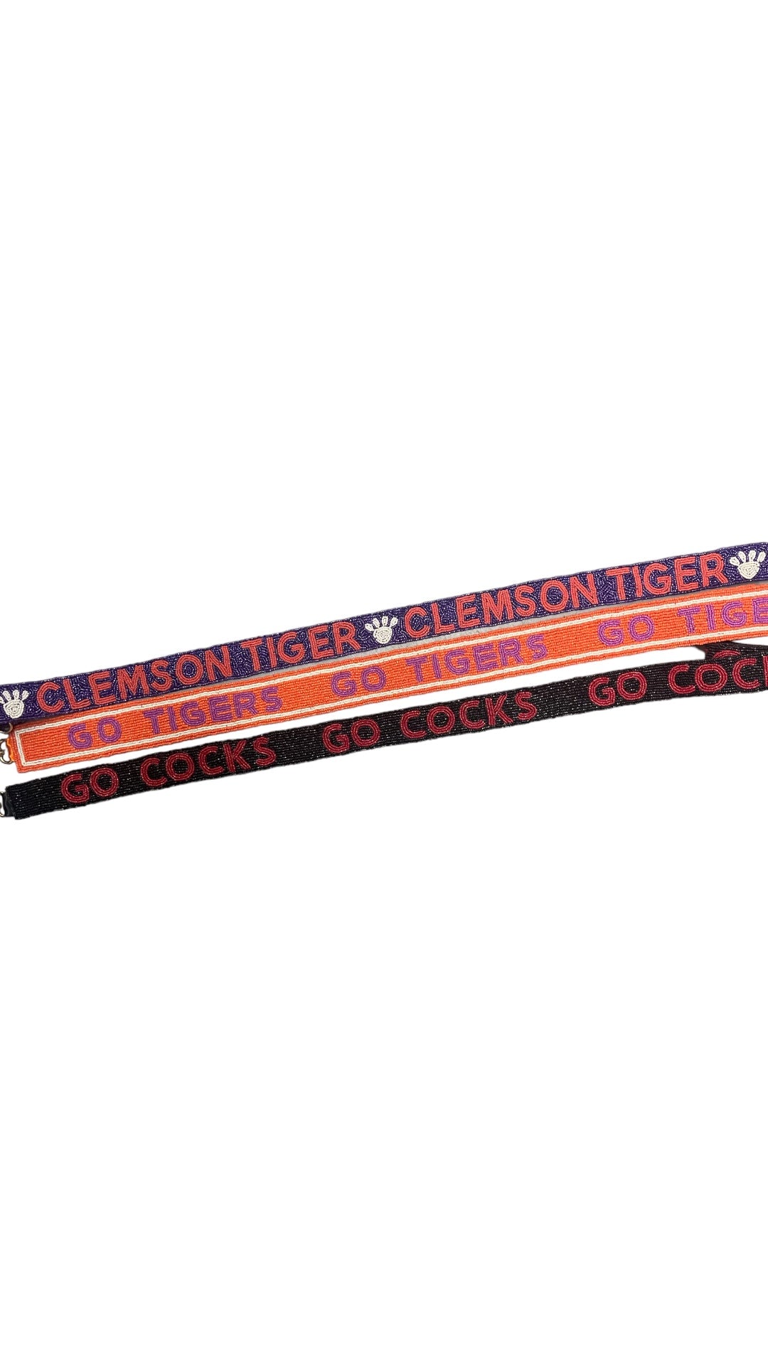 Game Day, Beaded Bag Strap, Clear Bag Strap, Football Strap