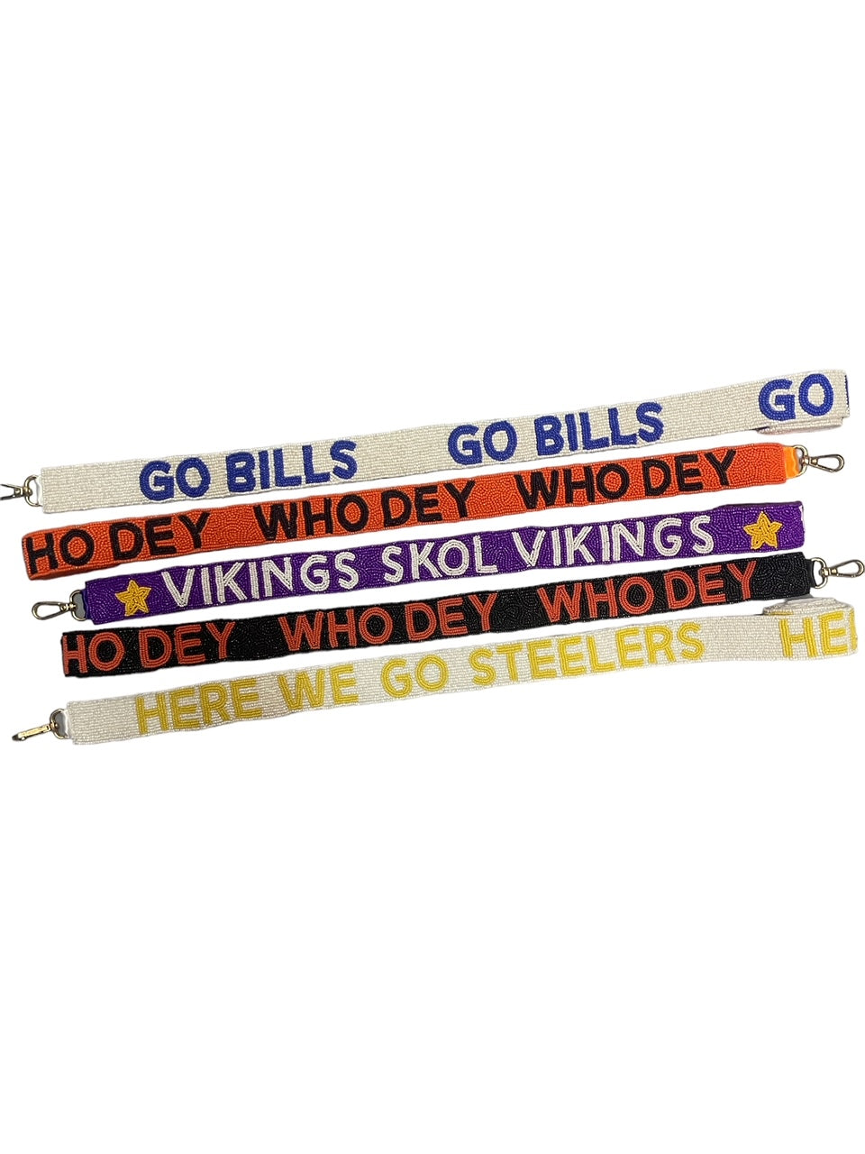 Game Day, Beaded Bag Strap, Clear Bag Strap, Football Strap