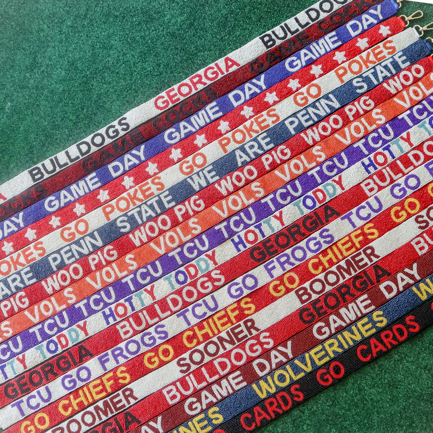 Game Day, Beaded Bag Strap, Clear Bag Strap, Football Strap