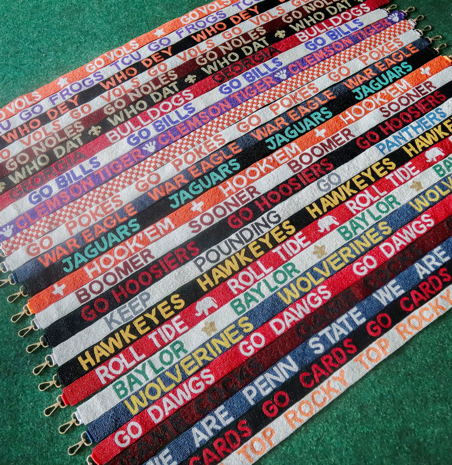 Game Day, Beaded Bag Strap, Clear Bag Strap, Football Strap