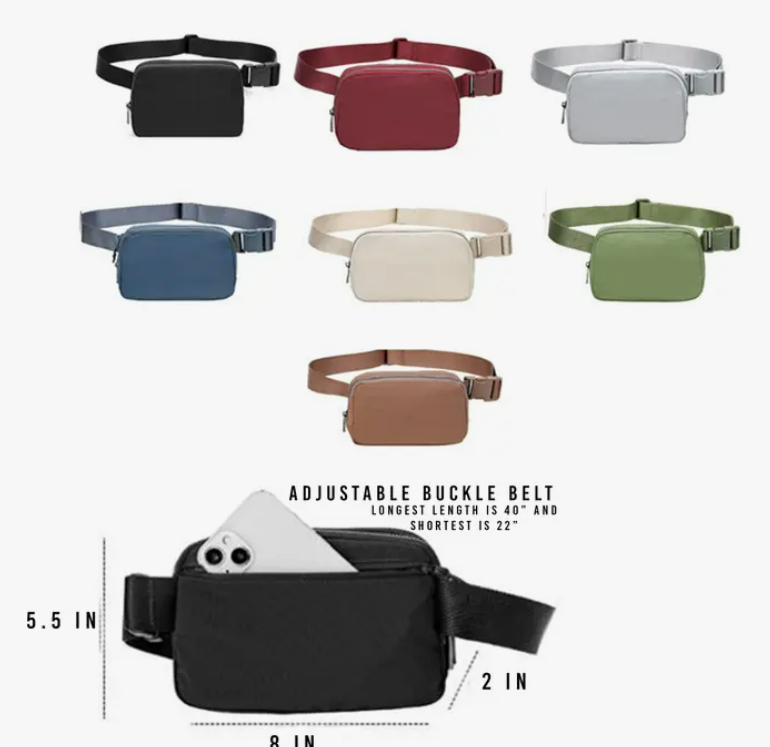 Belt Bag, Crossbody Bag, Fanny Back, Bum Bag, Nylon