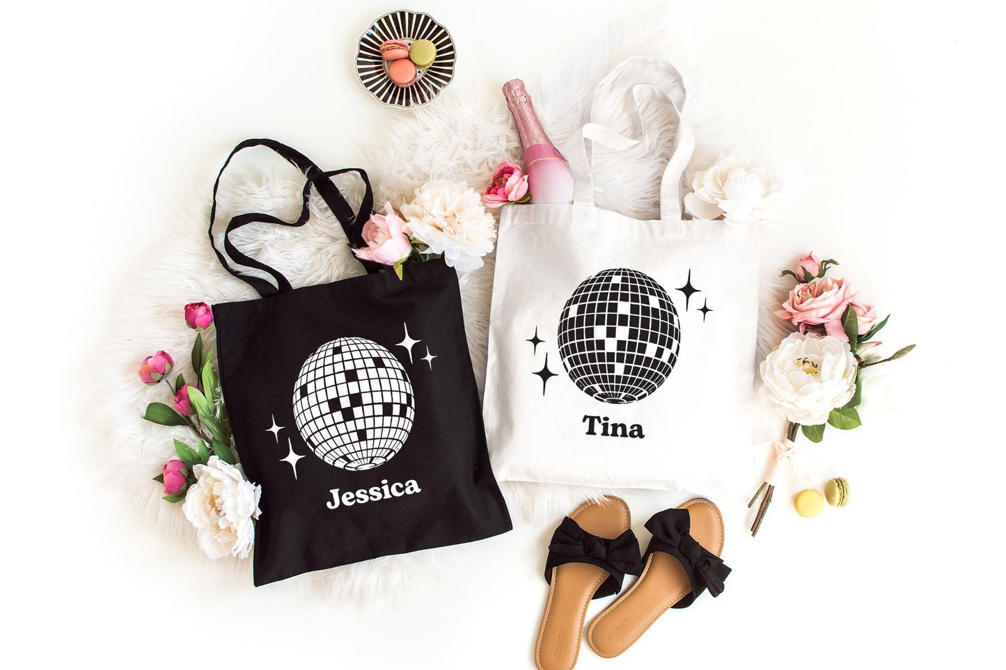 Disco Theme Bachelorette Party, Bridesmaid Tote Bags, Bridesmaid Gift, Bridesmaid Tote, Bridal Party Bag, Bachelorette Party Gift Bag