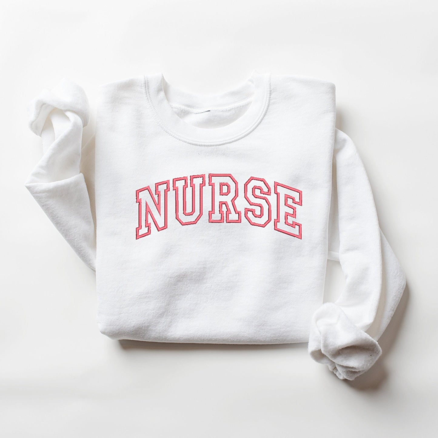 Embroidered Sweatshirt, Embroidery, Nurse Sweatshirt, Gifts for Nurse, Nurse Gift, Nurse Appreciation, Nurse Graduation Gift,  Minimalist