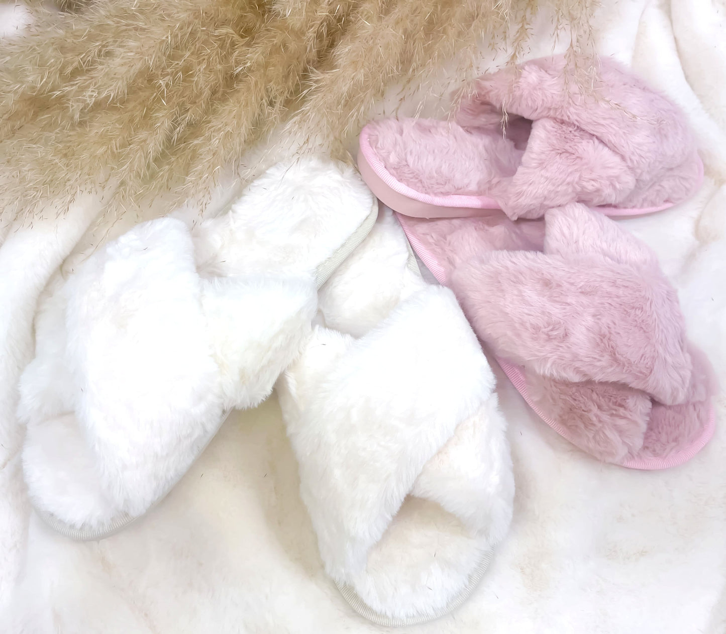 Fluffy Bride Bridesmaid Slippers, Fuzzy Bridal Party Slippers, Bridal Party Gift, Gifts, Personalized, Bridal Slipper, Bridesmaid Gifts