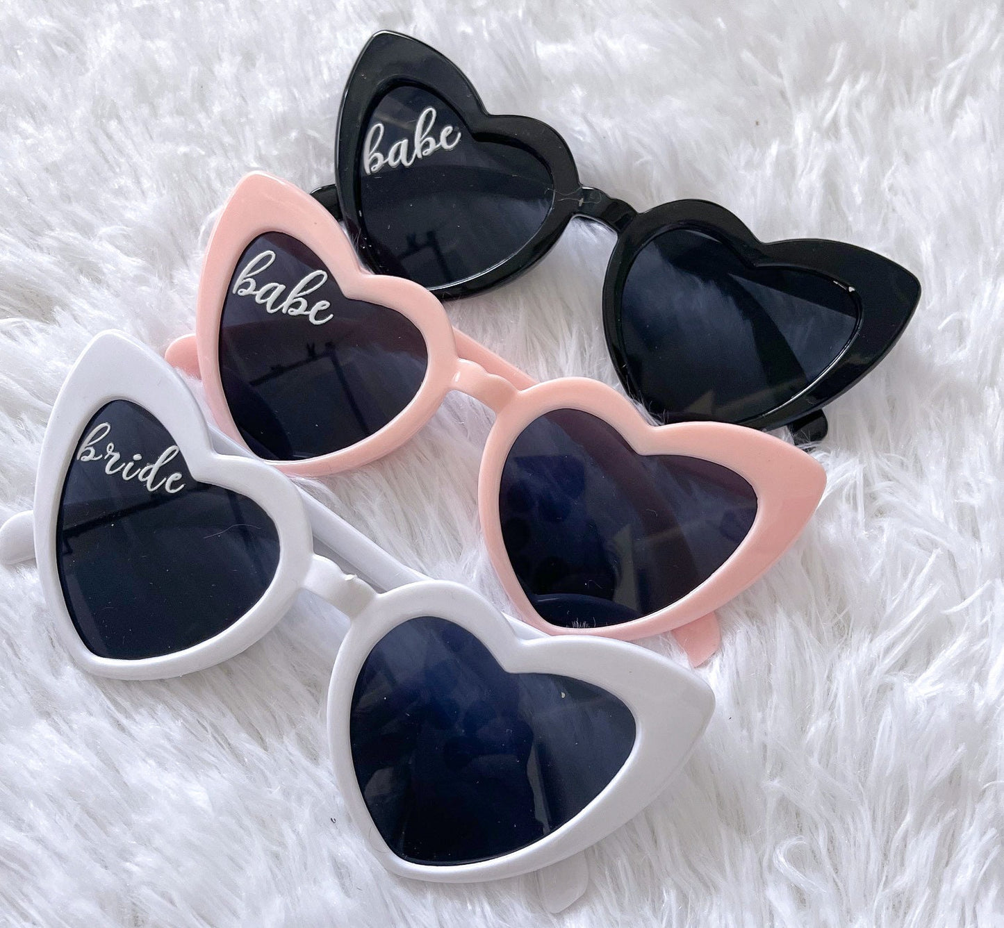 Heart Sunglasses Babe & Bride, Beach Bachelorette Party Favors, Bridal Shower Favors, Bridesmaid Gifts, Bridesmaid Proposal